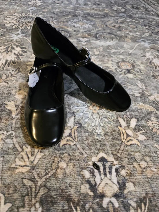 NWT J. Crew Classic Black Mary Jane Flats - Picture 1 of 5